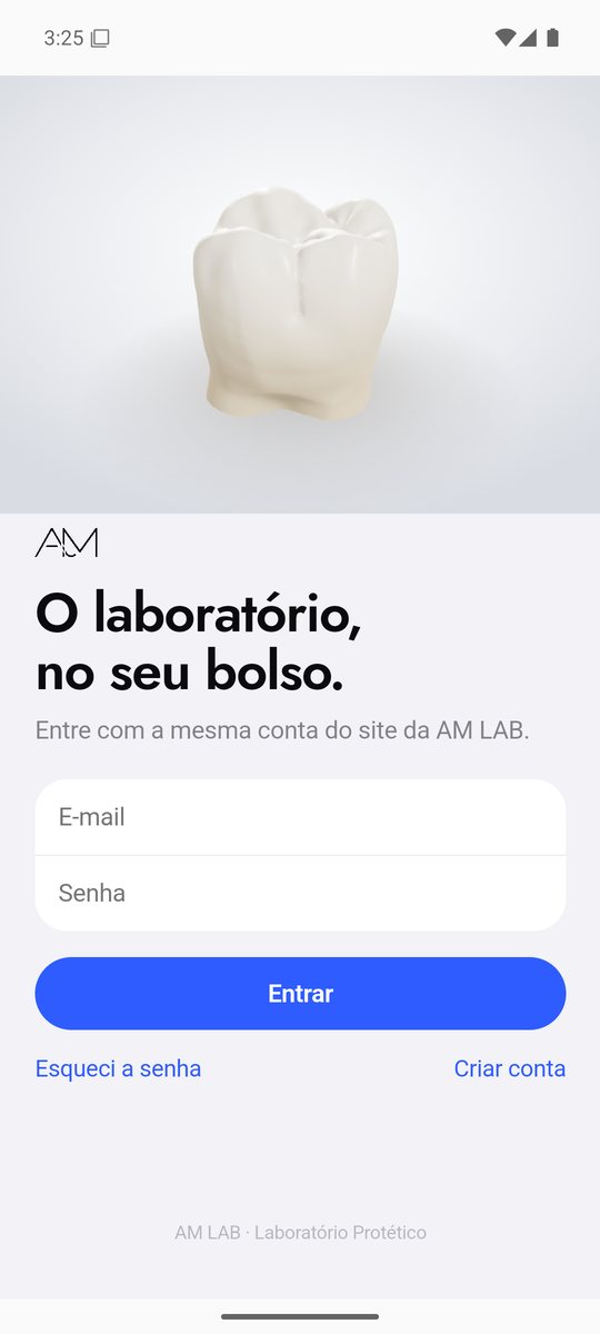 Tela de entrada do app